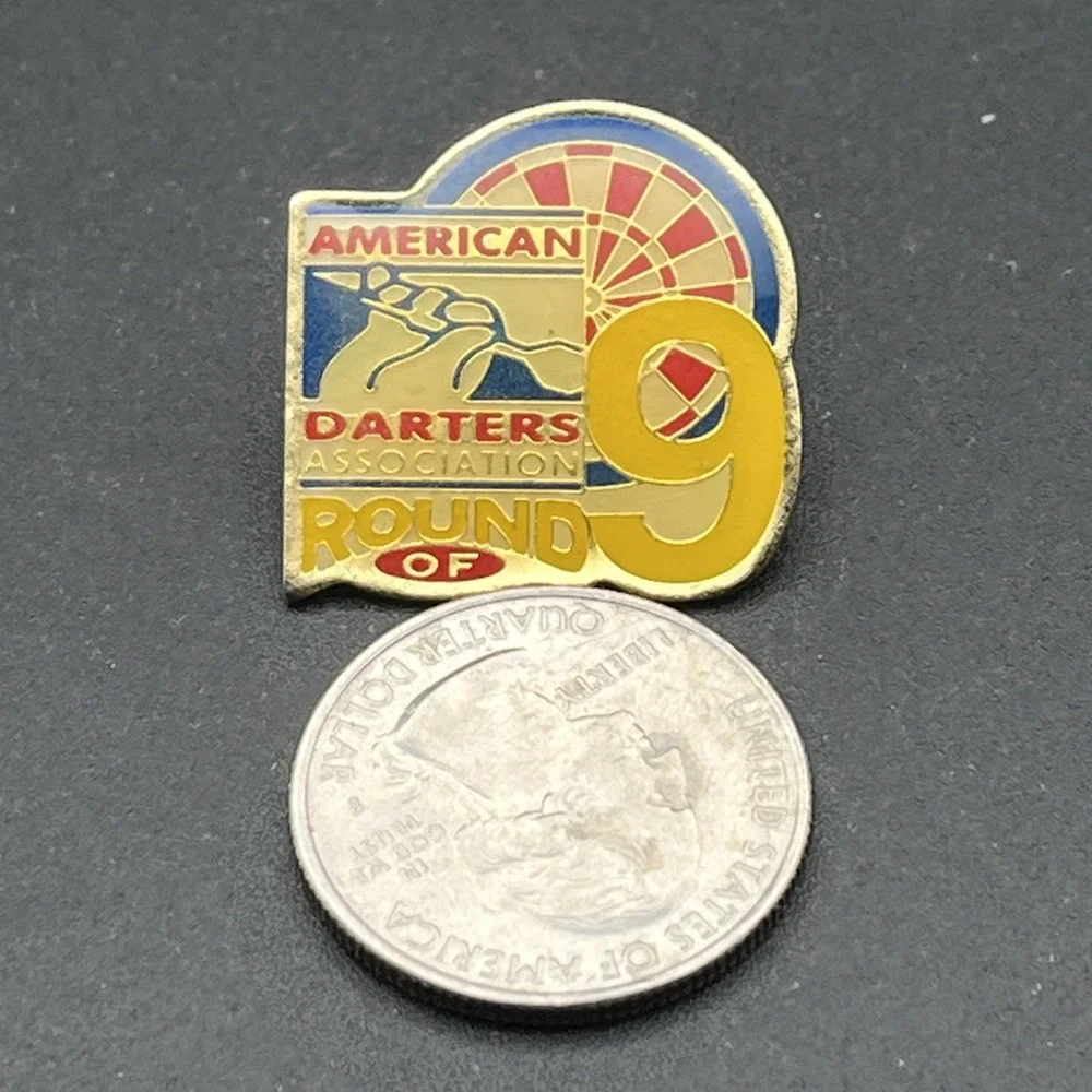 American Darters Association Round Of 9 Lapel Hat Pin‎